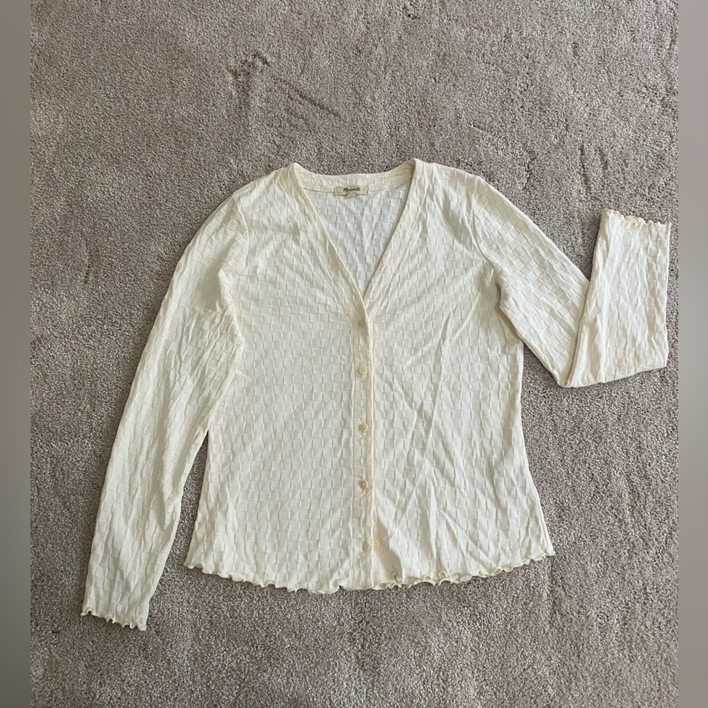 Madewell Cream Button-Up Women's Top